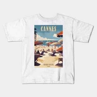 Cannes, France, Vintage Travel Poster Kids T-Shirt